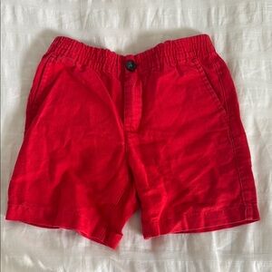 Boys Janie and Jack Red Linen Shorts